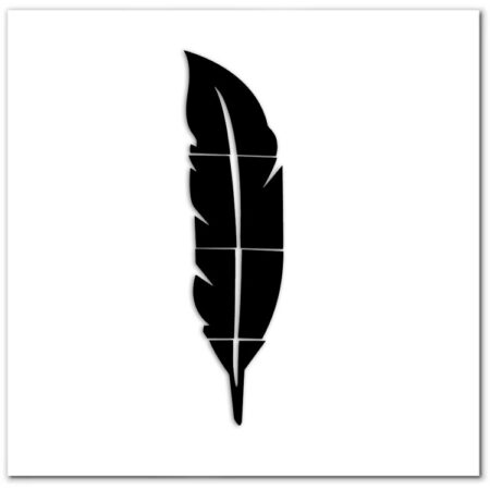 Black Elegant Acrylic Leaf Mirror