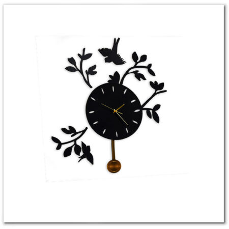 Birds on Branches Scenic Pendulum Clock