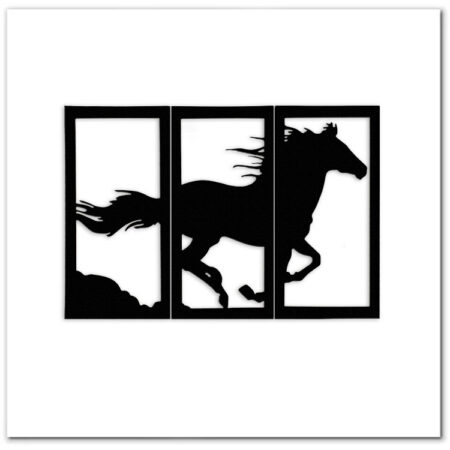 Wooden Wall decor Horse Scenery