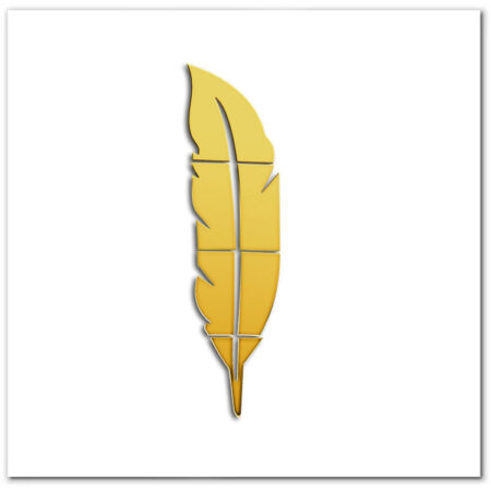 Golden Elegant Acrylic Leaf Mirror