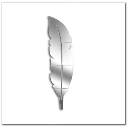 Silver Elegant Acrylic Leaf Mirror