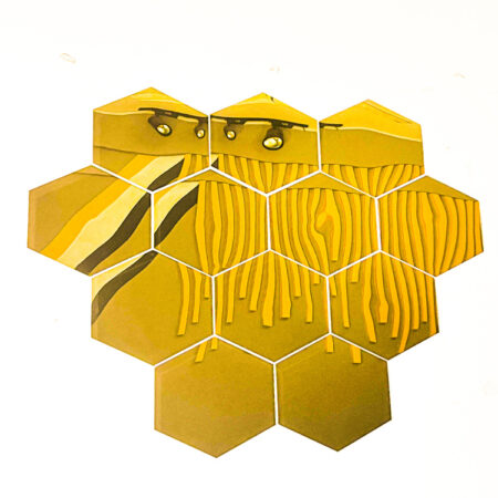Acrylic Hexagon Mirror (Gold)